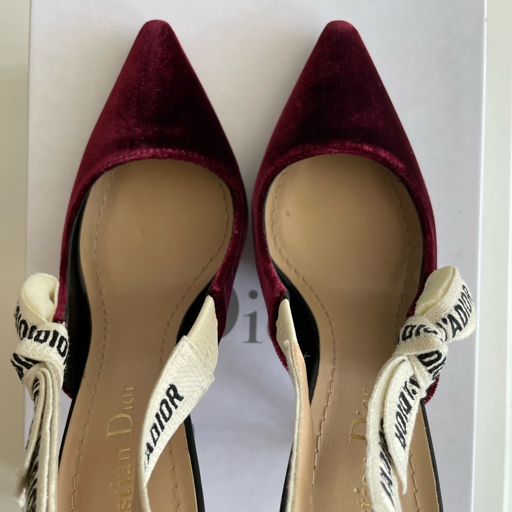 Dior J’Adior Slingback Heels Deep Amaran 34.5 - Picture 8 of 12